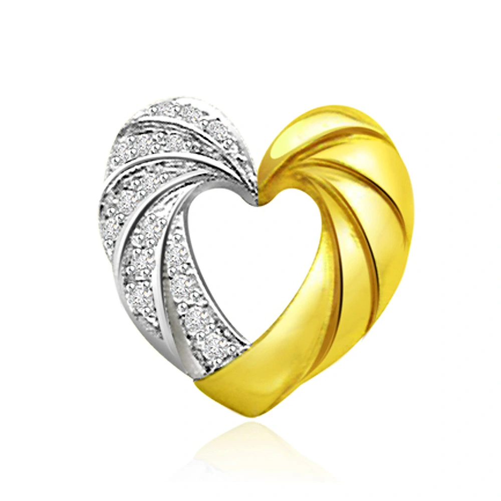 0.10ct Lovelock Diamond Heart Shape Pendants