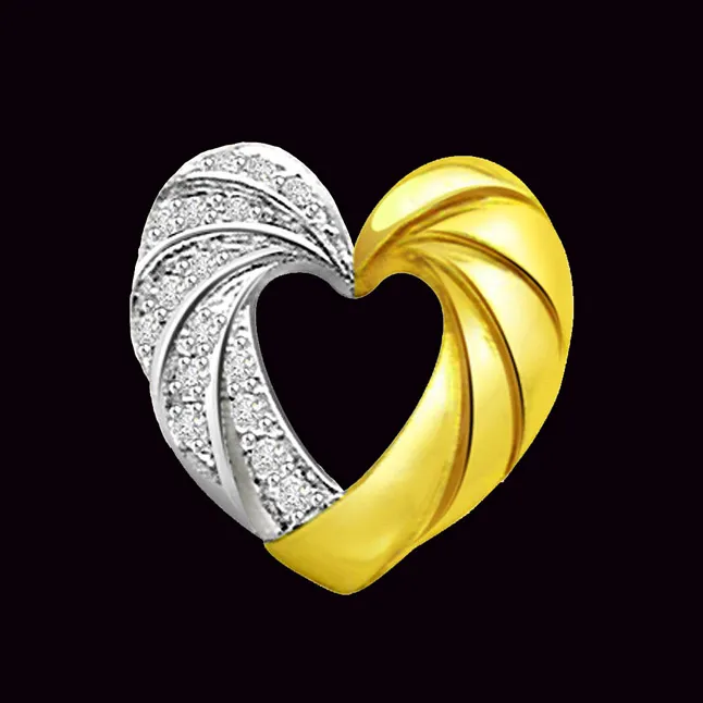 0.10cts Lovelock Real Diamond Heart Shape Pendant (P461)