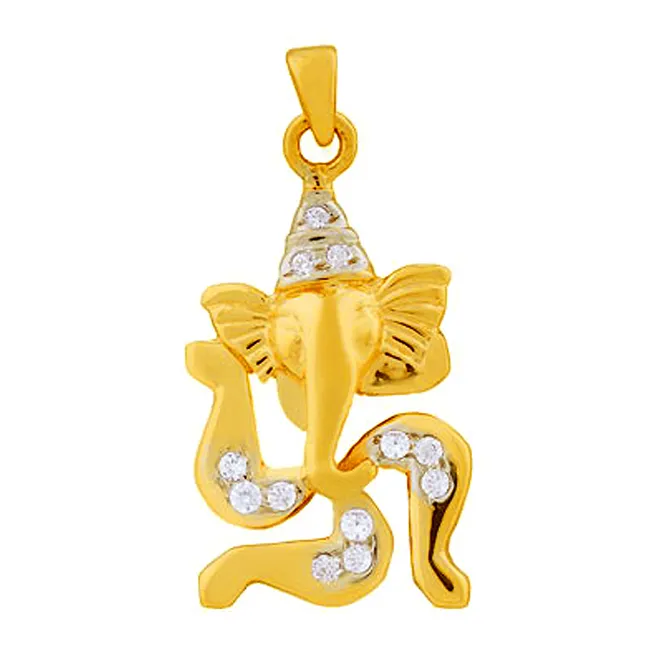 0.12ct Trendy Diamond Ganesh Pendant - Religious