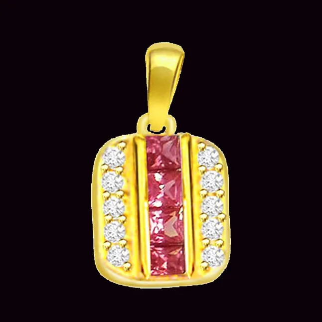 Enchanted by Real Ruby 0.20cts Real Diamond Pendant (P498)