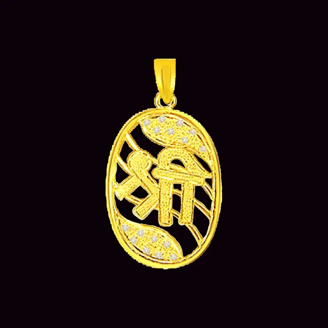 Shree Special - Real Diamond & 18kt Gold Pendant (P4)