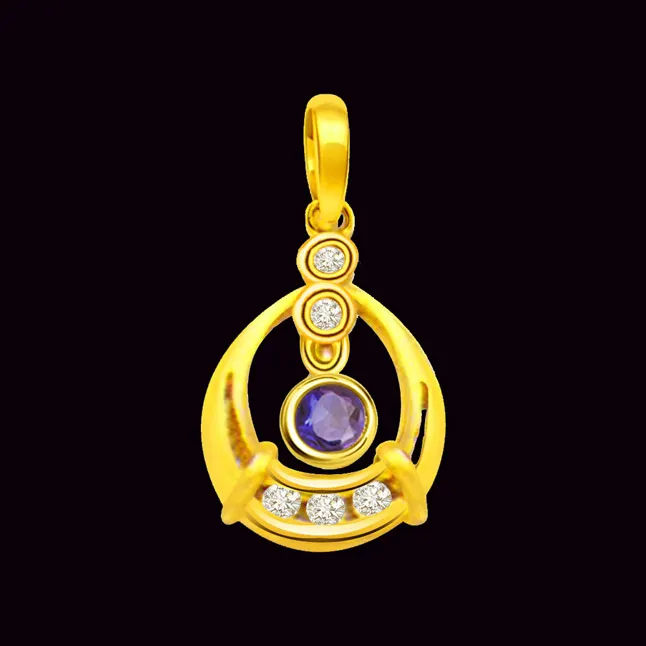 Soul Sapphire - Real Diamond & Sapphire Pendant (P505)