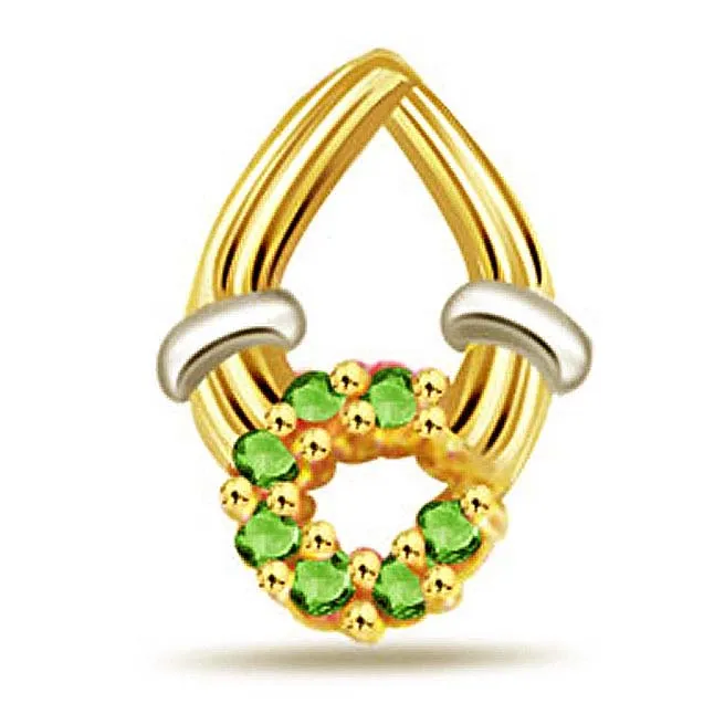 0.15ct Fine Emerald Gold Pendants