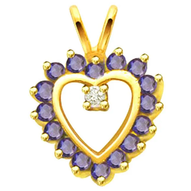 Heart of Sapphire Pendants