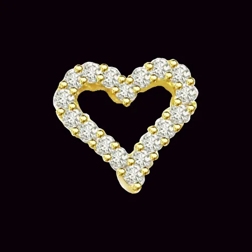 0.40cts Real Diamond Heart Shape Pendant (P551)