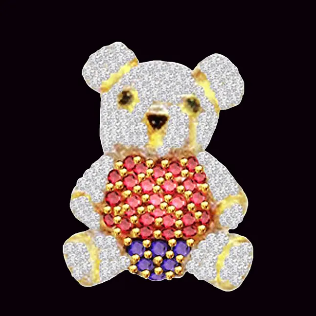 Teddy Bear 0.75ct Diamond Pendants