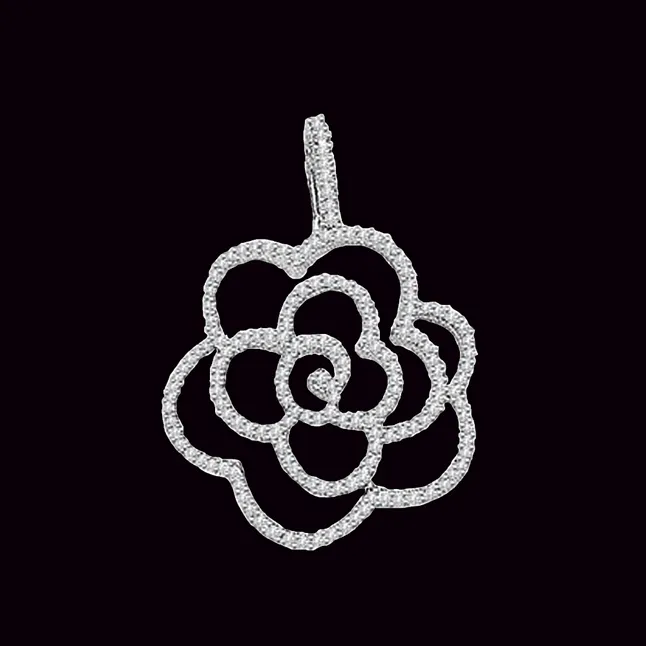 Flower Power - 0.90cts Real Diamond Pendant (P563)