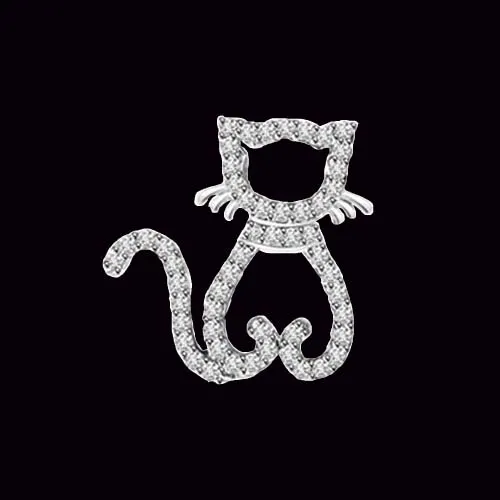 0.30cts Cat Real Diamond Pendant (P597)