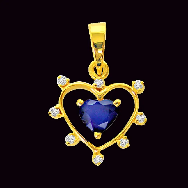 0.06cts Double Heart Shaped Real Diamond Pendant (P59)