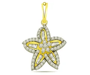 Starfish Diamonds -0.50 cts Two Tone Diamond Pendants