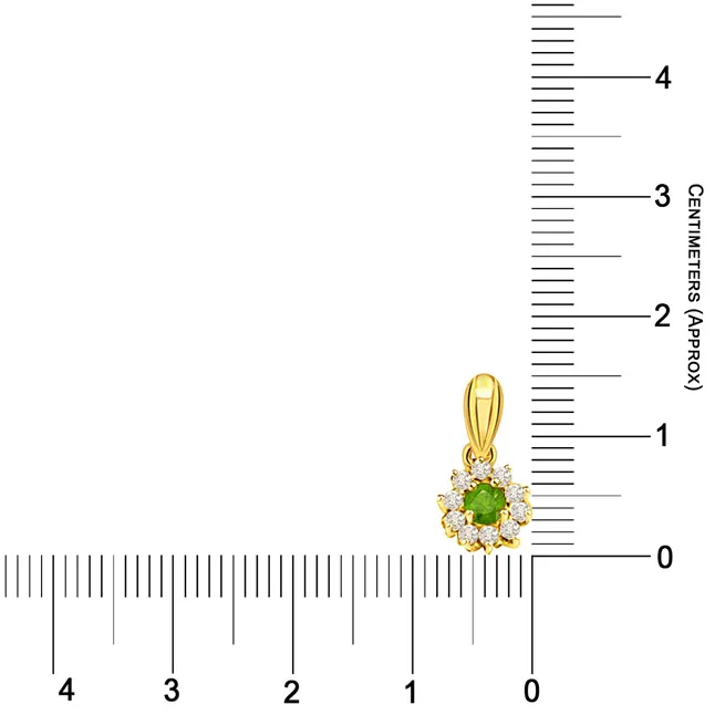 Floral Emerald Delight -Diamond Emerald Pendants