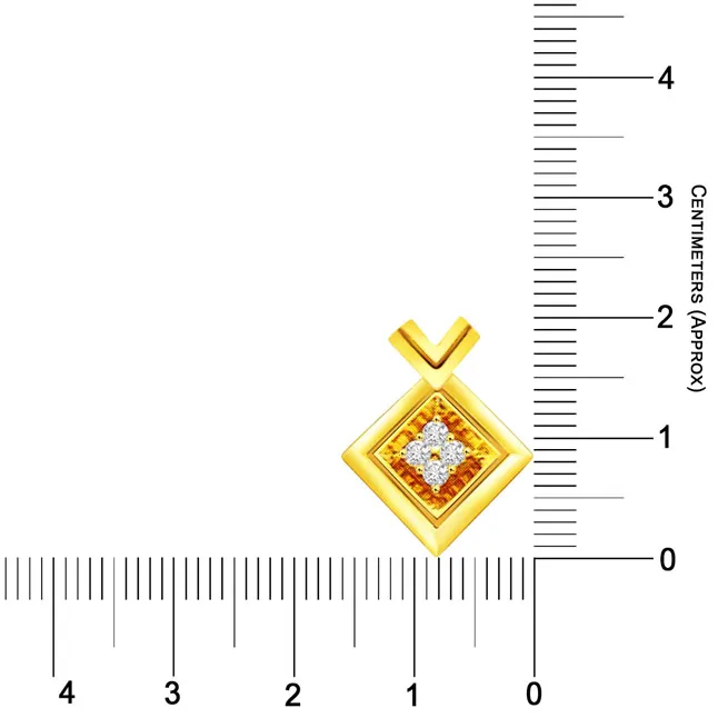 Squared Away - 0.08cts Geometric Shape Real Diamond Pendant (P632)