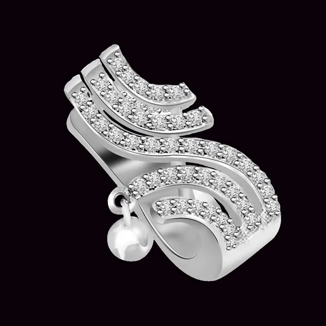 0.40 cts Diamond White Gold 14K Pendants -White Gold