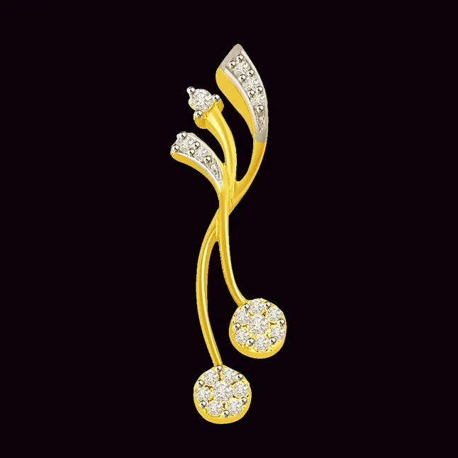 0.15cts Designer 18kt Yellow Gold Real Diamond Pendant (P671)