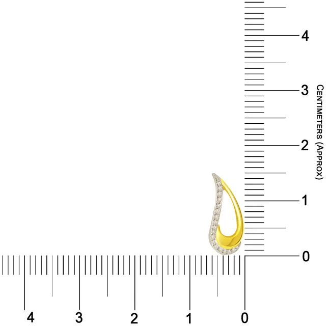 0.15cts Drop Shaped 18kt Yellow Gold Real Diamond Pendant (P673)