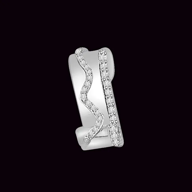 0.15cts Designer Real Diamond 14kt White Gold Pendant (P689)