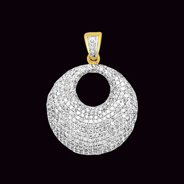 1.50cts Fancy Real Diamond Two Tone Pendant (P707)