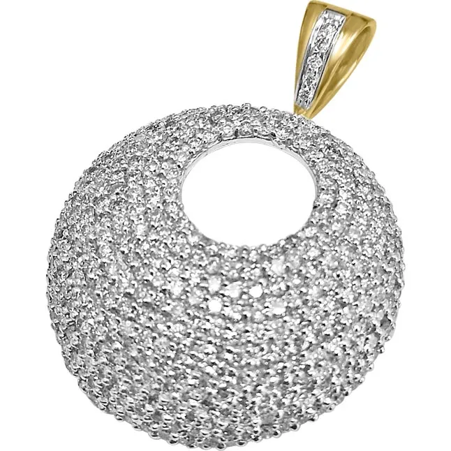 1.50cts Fancy Real Diamond Two Tone Pendant (P707)