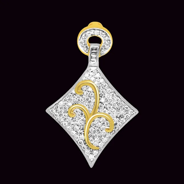 0.65cts Fancy Real Diamond Pendant In 18kt Yellow Gold (P710)