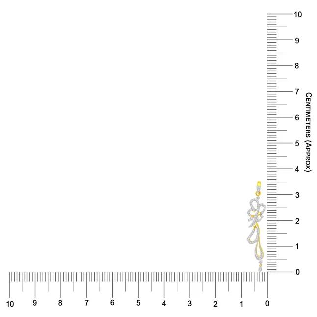 0.30cts Designer Two Tone Gold & Real Diamond Pendant (P711)