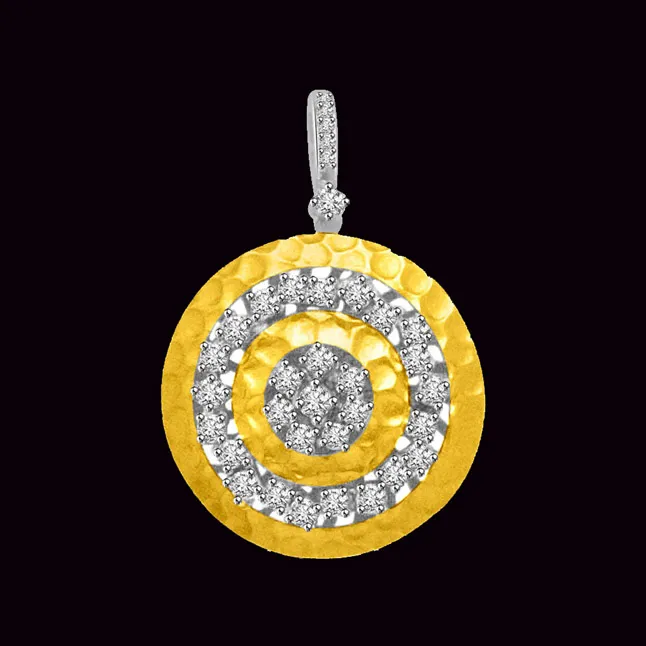 Fireball Design Real Diamond & Gold Pendant For The Lovely Lady In Your Life (P720)