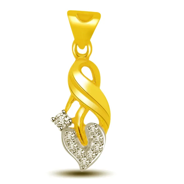 Tear Of Your Heart Diamond & Gold Pendants -Designer Pendants