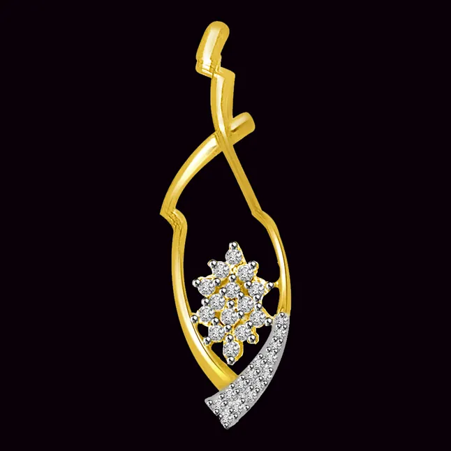 Love With Pride : Real Diamond & Gold Pendant For Her (P729)