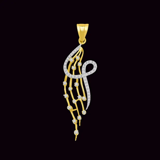 Love Infinity : Real Diamond & Gold pendant (P736)