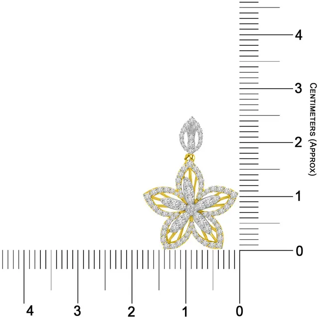 Dreamy Flower : Real Diamond & Gold Pendant for Her (P738)