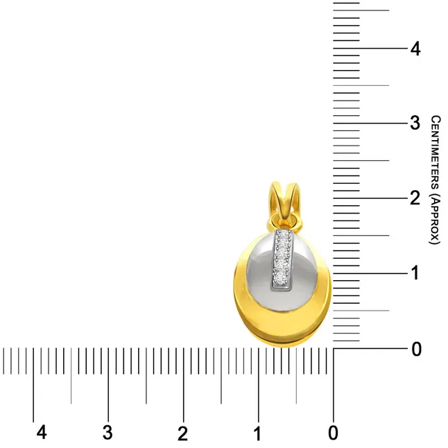 Deep Desire - Real Diamond Two Tone Pendant (P74)