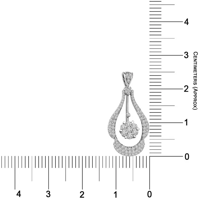 0.59 TCW Stylish Real Diamond studded Pendant (P755)