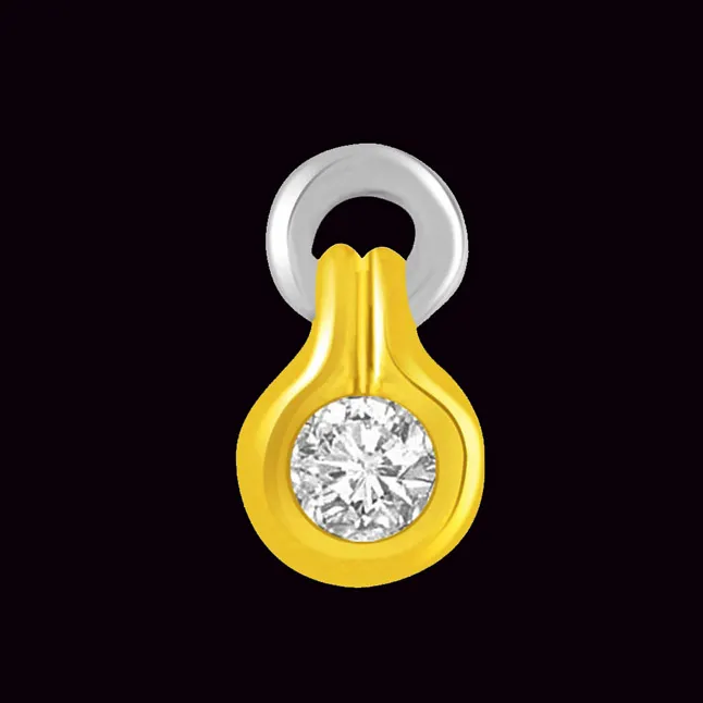 Key to Your Heart Two Tone Real Diamond Pendant for Her (P796)