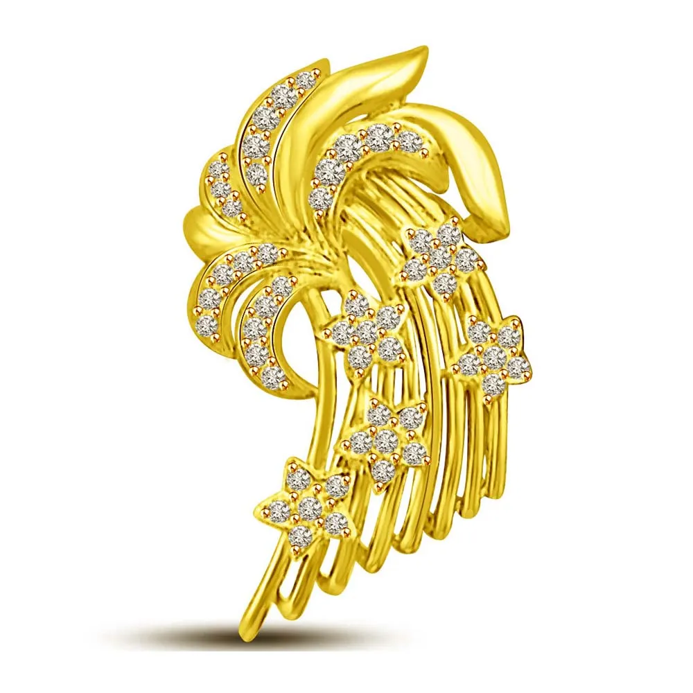 Niagara Falls:18kt Gold & Diamond Beautiful Pendants -Designer Pendants