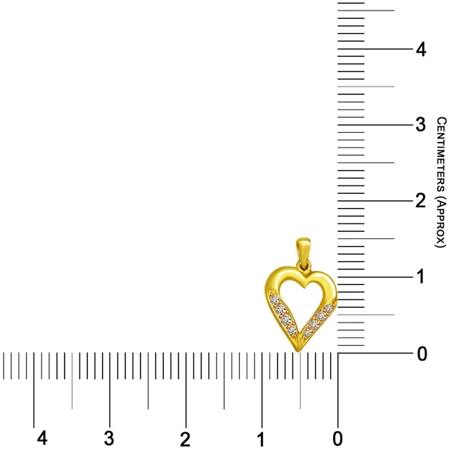 Love Never Dies -0.04 cts Heart Shape Diamond Pendants