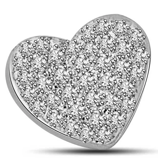 My Heart is Full of Your Diamonds White Gold Pendants