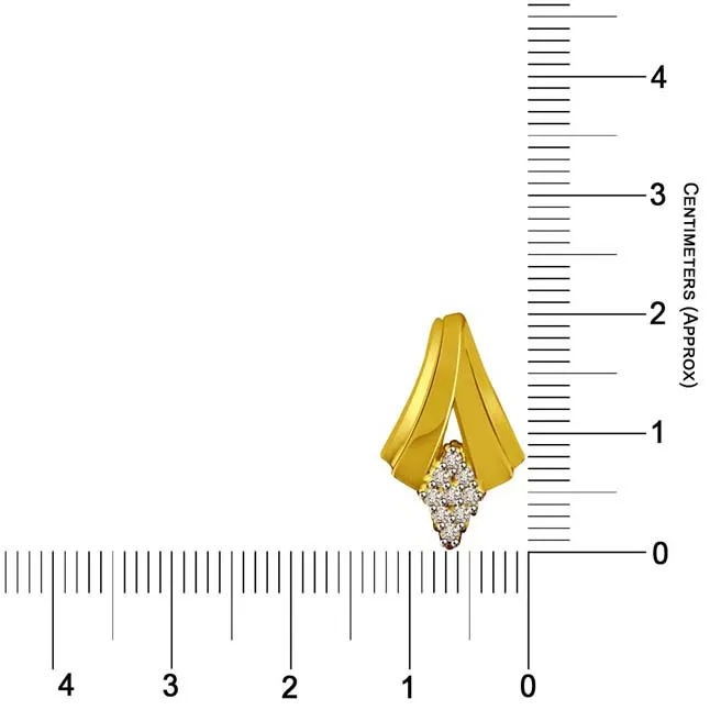 0.18ct clean White Diamond & Gold Pendants -Designer Pendants