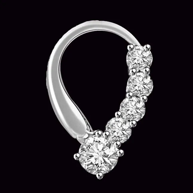 Real Diamonds on Edge 0.26cts 14kt White Gold Pendant (P837)