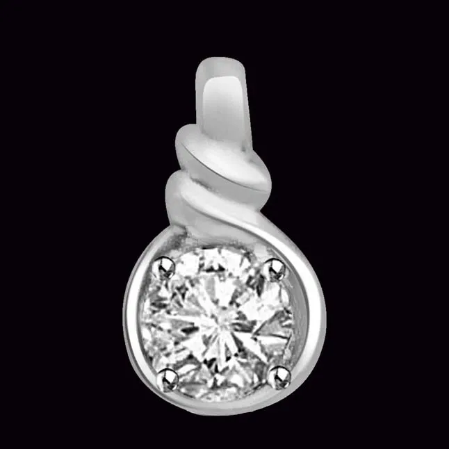 I am with You - 0.30cts Real Diamond Solitaire Pendant (P838)