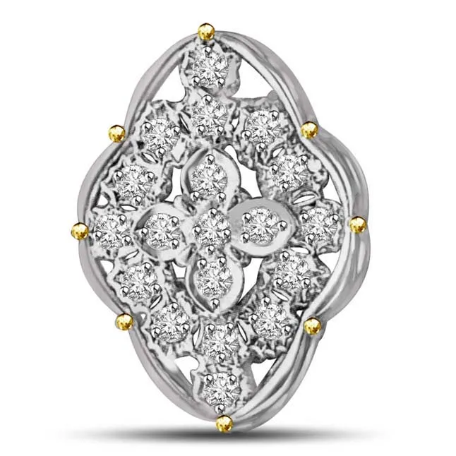 0.19ct Diamond Leaves White Gold Pendants for my Love -Designer Pendants