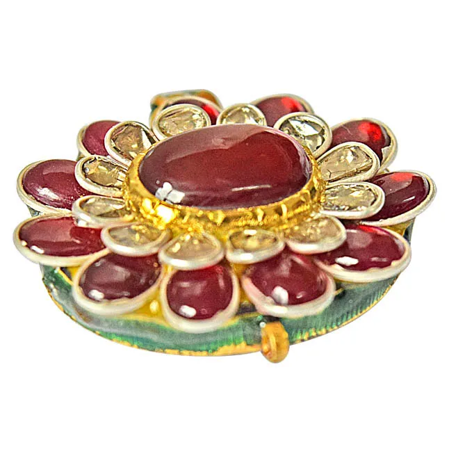 Dazzling Real Diamond, Pearl & Gemstone Pendant with Necklace (P84)