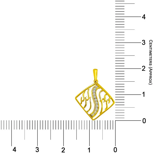 Simply Stunning "S" Designed Real Diamond Pendant (P852)