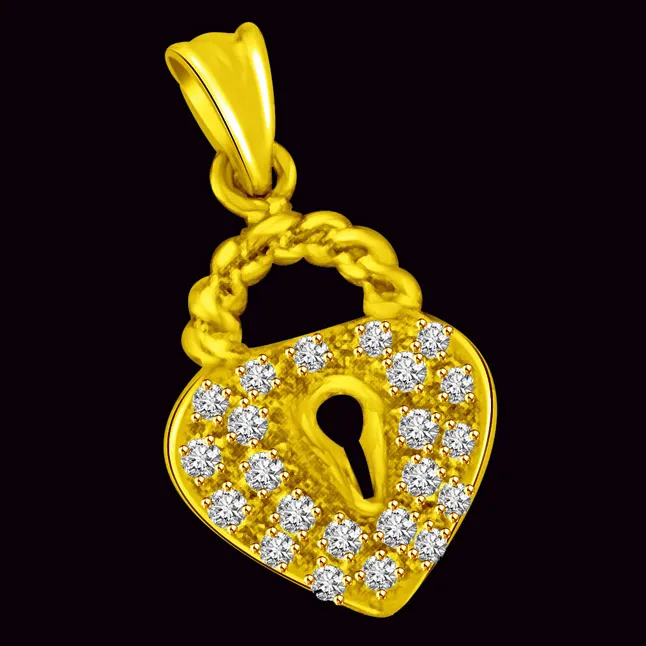 The Wedding Knot 0.15cts Gold & Real Diamond Pendant for your Beautiful LOVE (P868)