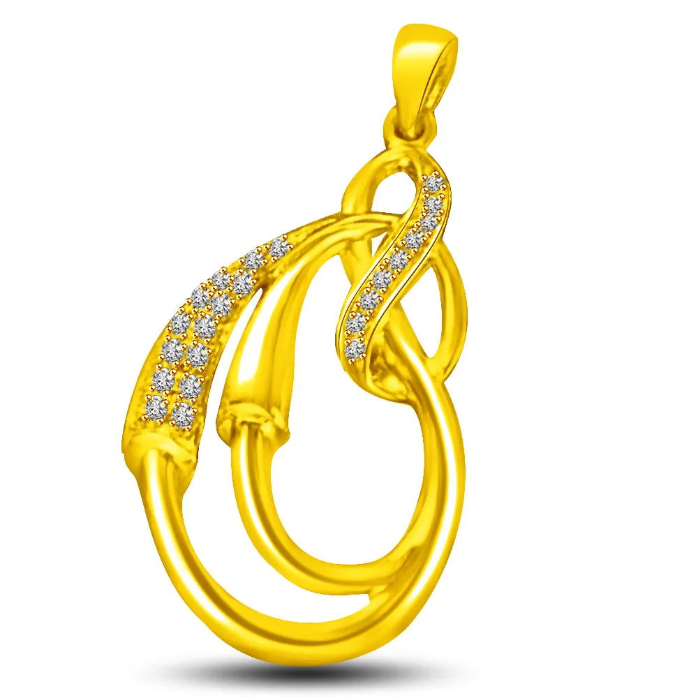 Curvacious Diamond & Gold Pendants for Beuatiful You -Designer Pendants