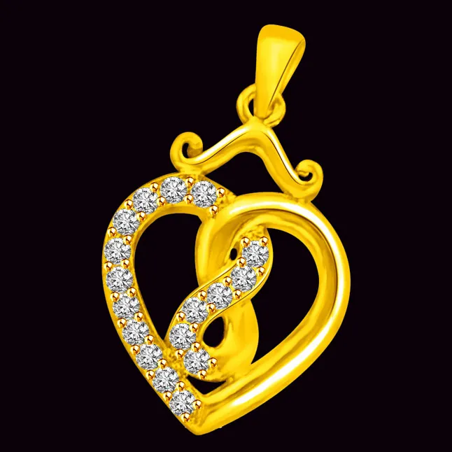 Beloved n Beautiful 0.15 cts Heart Shape Diamond Pendants