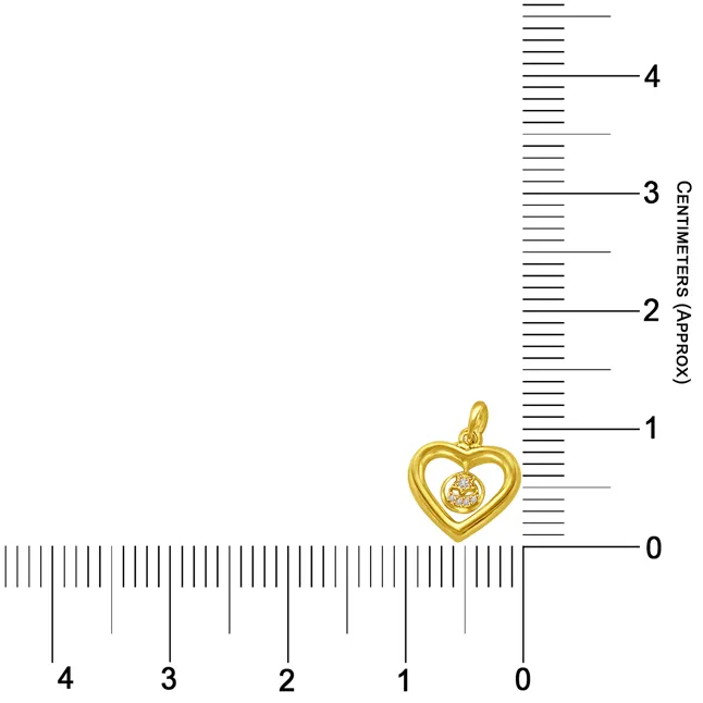 In Love Again - 0.06cts Heart Shape Real Diamond Pendant (P898)
