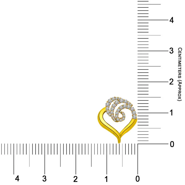 Curves of Diamonds Across Your Heart - 0.37 TCW Heart Pendant (P924)