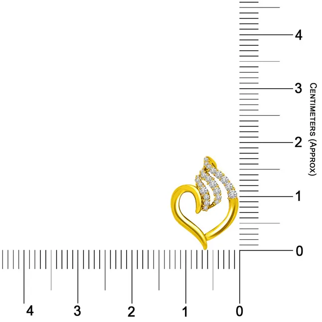 0.25 TCW Elegant Diamond 18kt gold heart Pendants