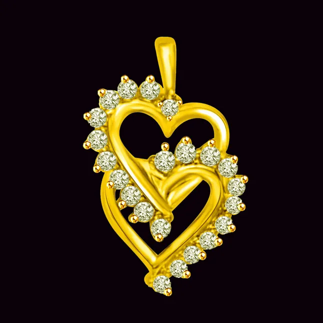 Heart n Style - 0.22cts Heart Shaped Real Diamond Pendant (P939)