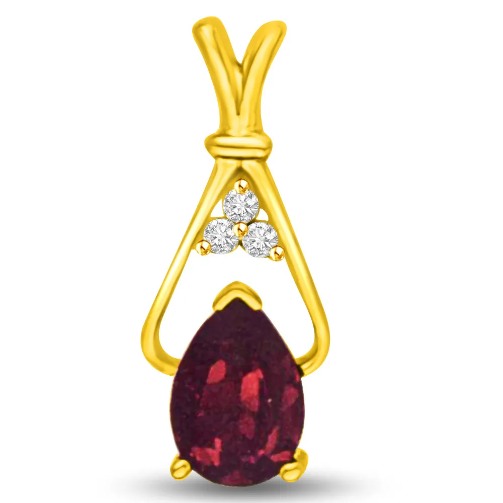 Diamond & Ruby Pendants -P960 -Diamond -Ruby