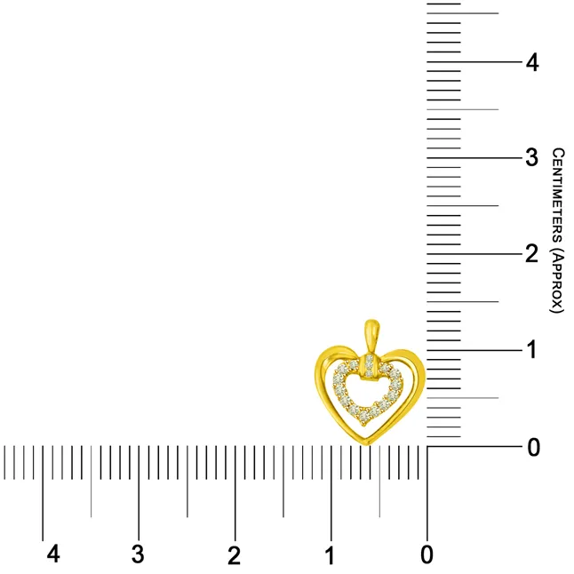 0.16cts Heart Shaped Real Diamond Pendant (P964)